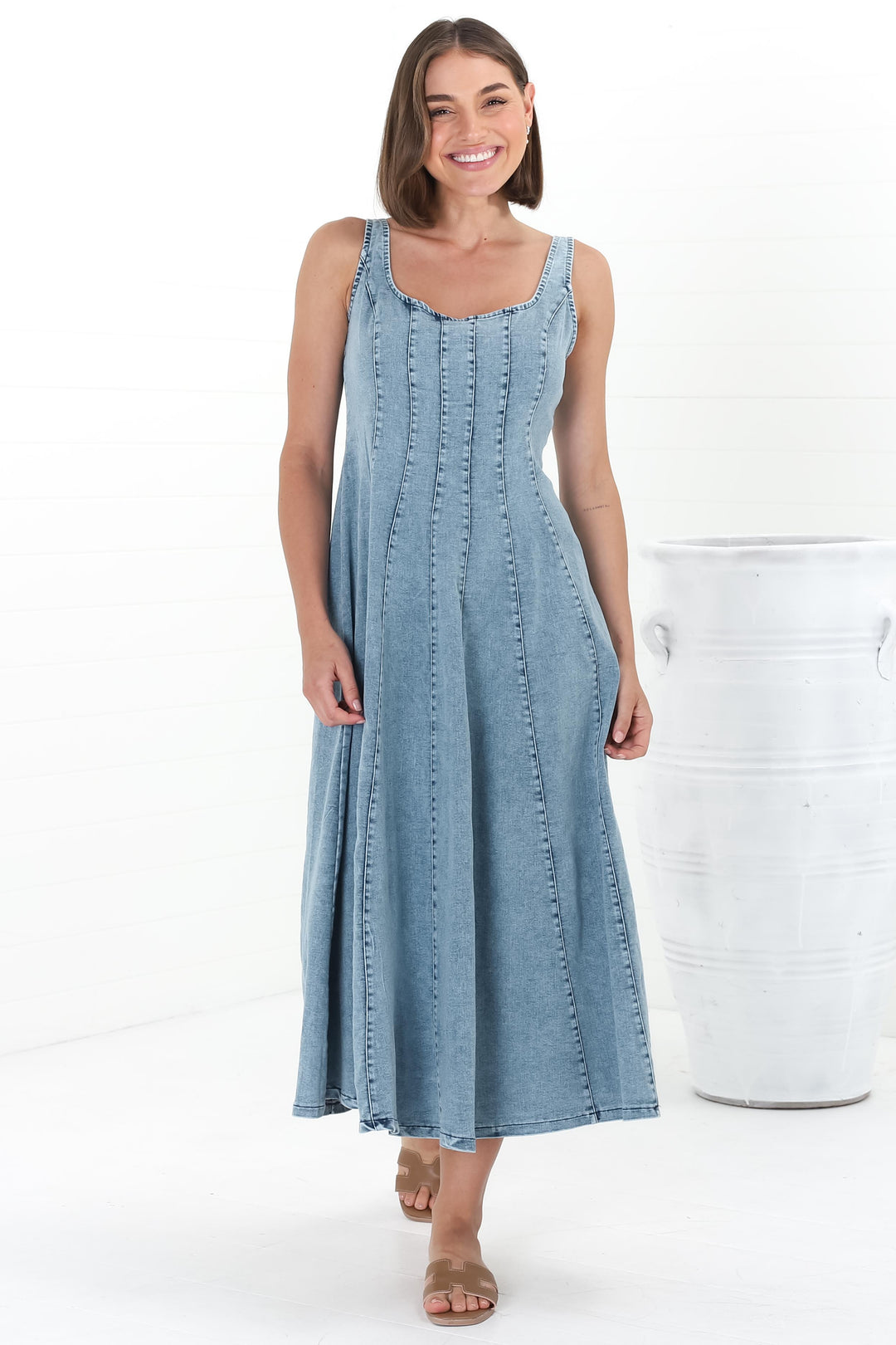 Women’s Denim Midi Dress