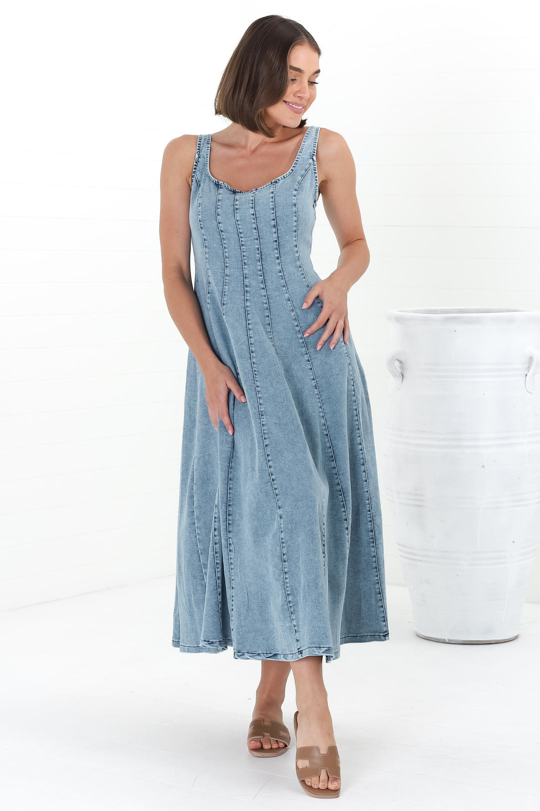 Women’s Denim Midi Dress