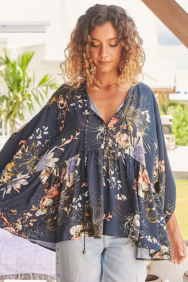 Women's Floral Print Long Sleeve Blouse