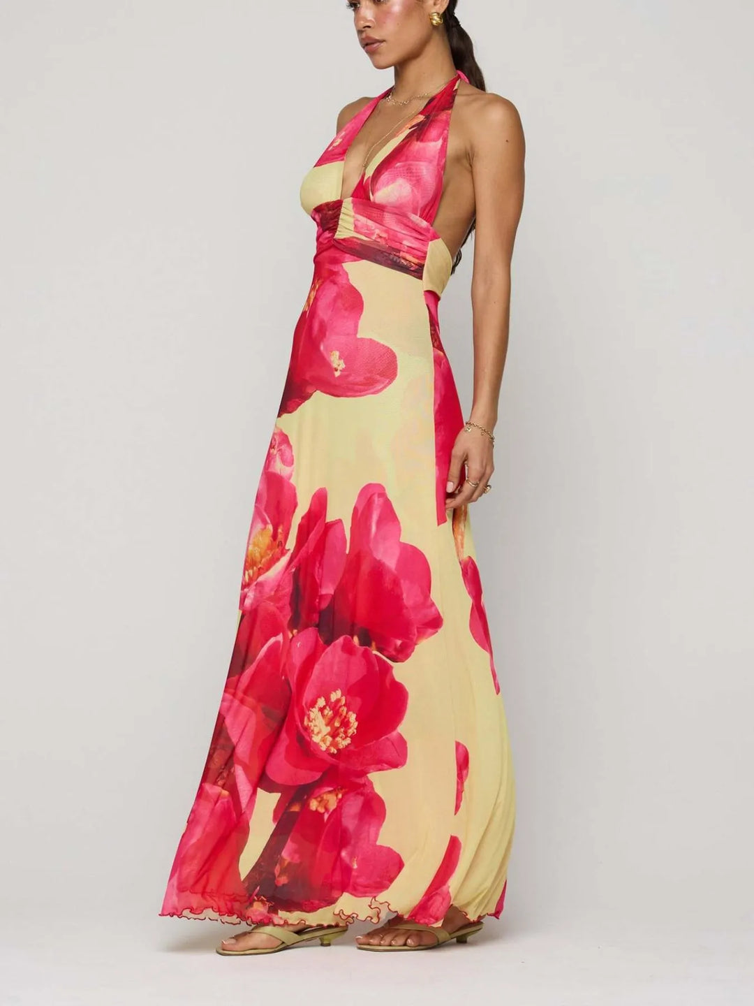Women’s Floral Print Midi Dress