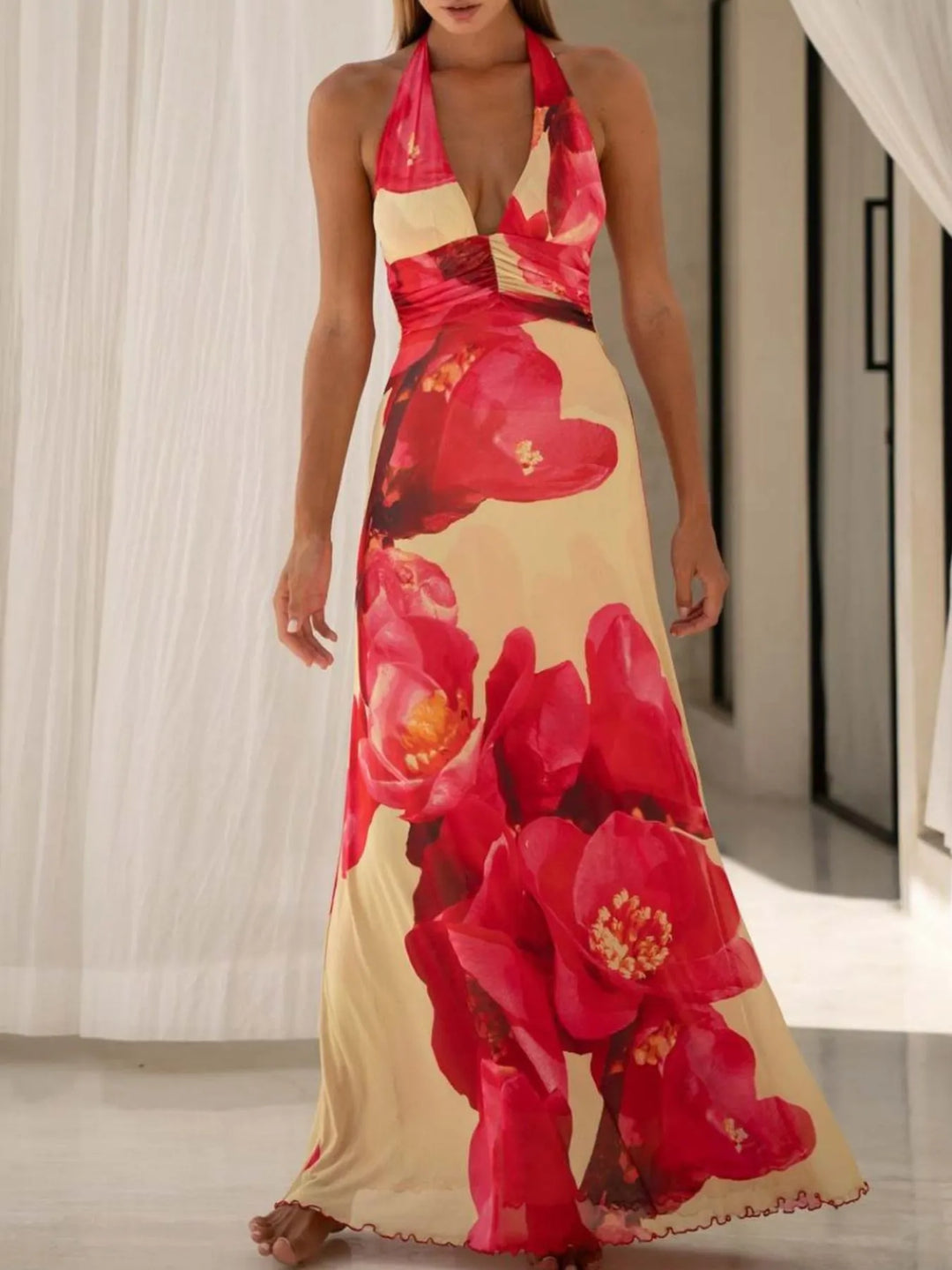 Women’s Floral Print Midi Dress
