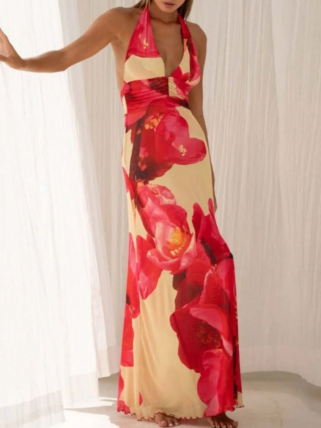 Women’s Floral Print Midi Dress