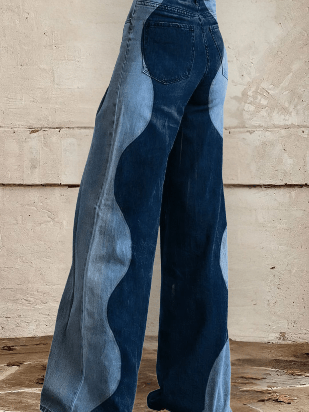 Women’s Floral Print Wide Leg Jeans