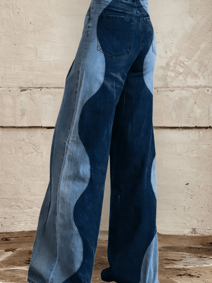 Women’s Floral Print Wide Leg Jeans