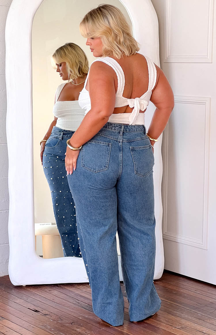 Women’s High-Waisted Pearl Jeans