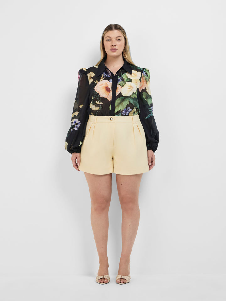 Women’s High-Waisted Pleated Front Shorts