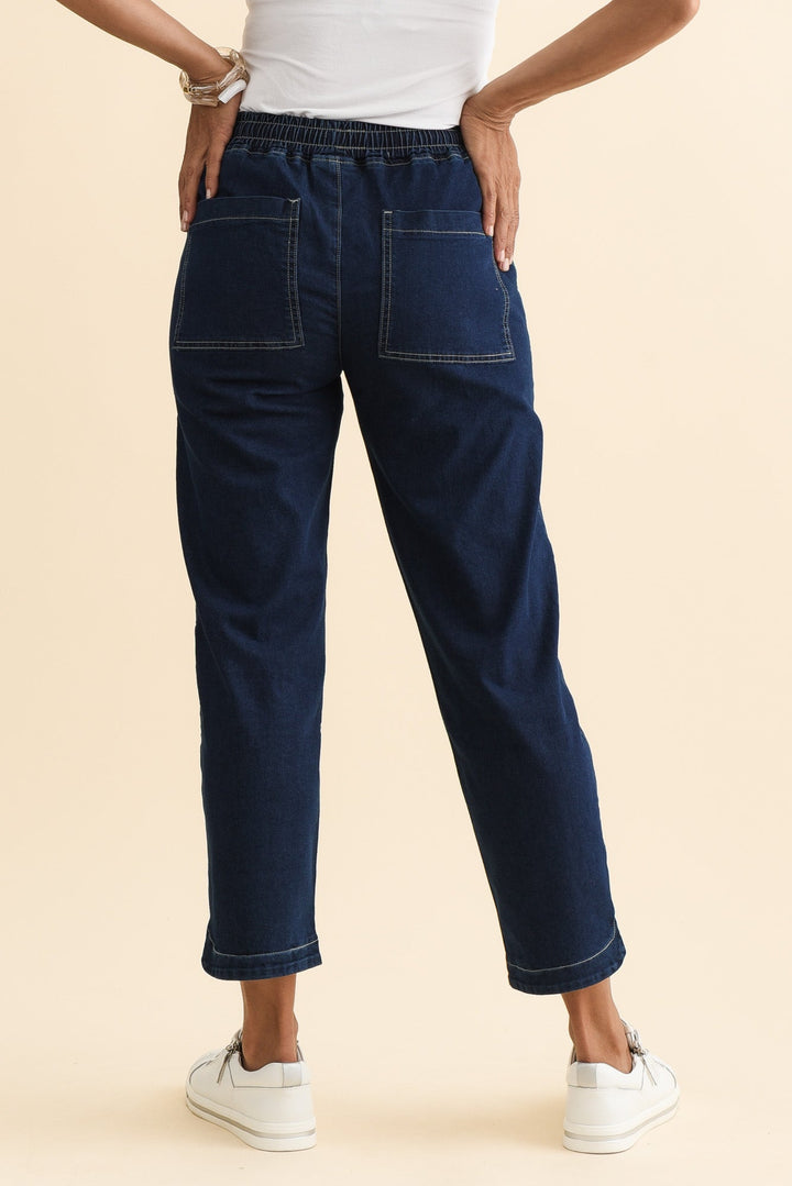 Women’s Indigo Denim Drawstring Pants