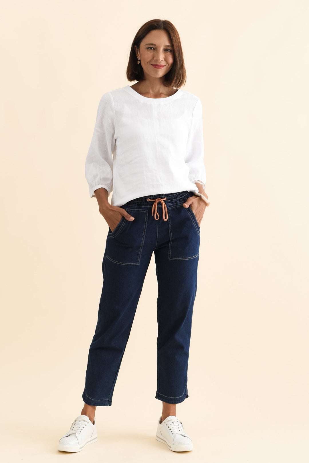 Women’s Indigo Denim Drawstring Pants