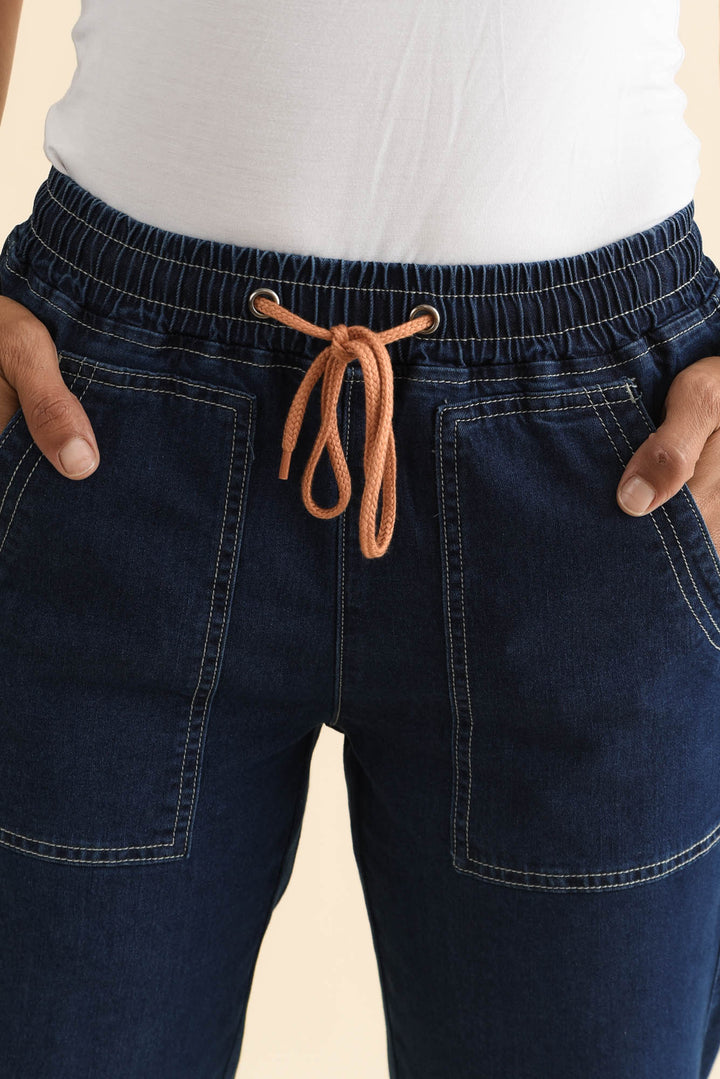 Women’s Indigo Denim Drawstring Pants