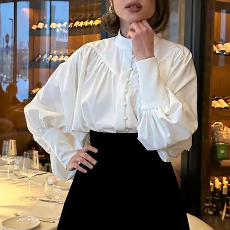 Women’s Long Sleeve Button-Front Blouse