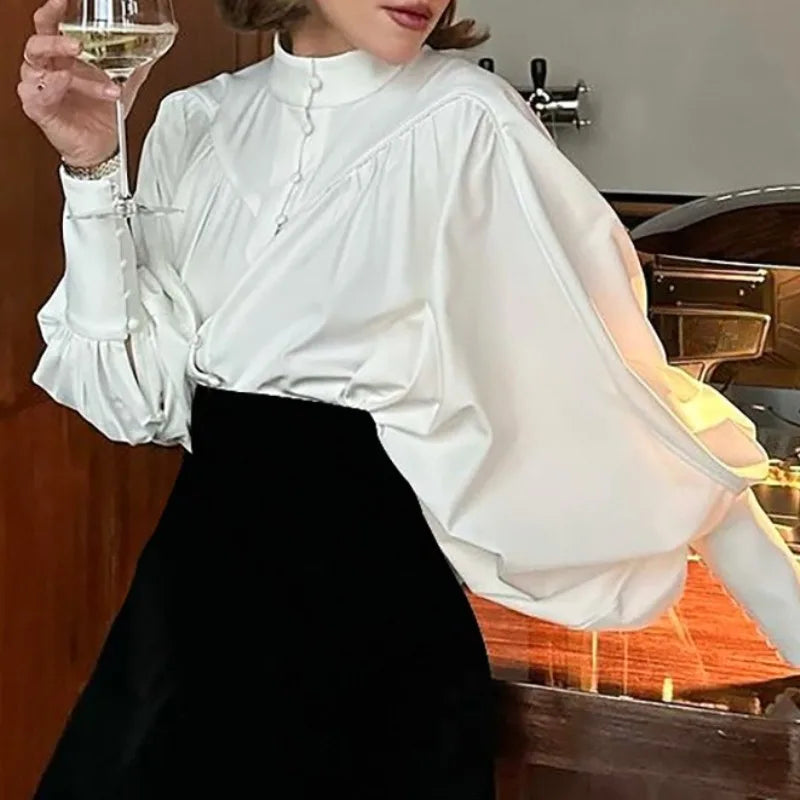 Women’s Long Sleeve Button-Front Blouse