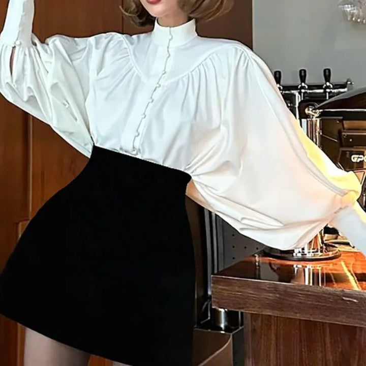 Women’s Long Sleeve Button-Front Blouse
