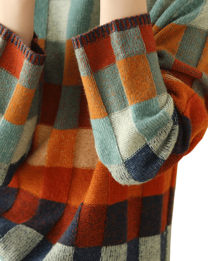Women’s Multicolor Knit Turtleneck Sweater