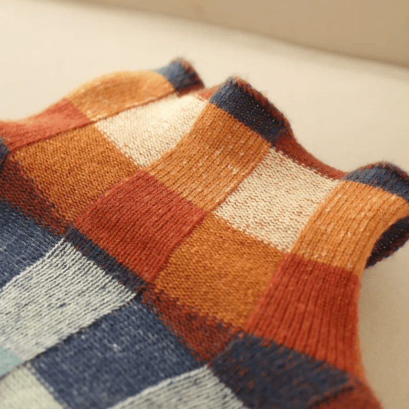 Women’s Multicolor Knit Turtleneck Sweater
