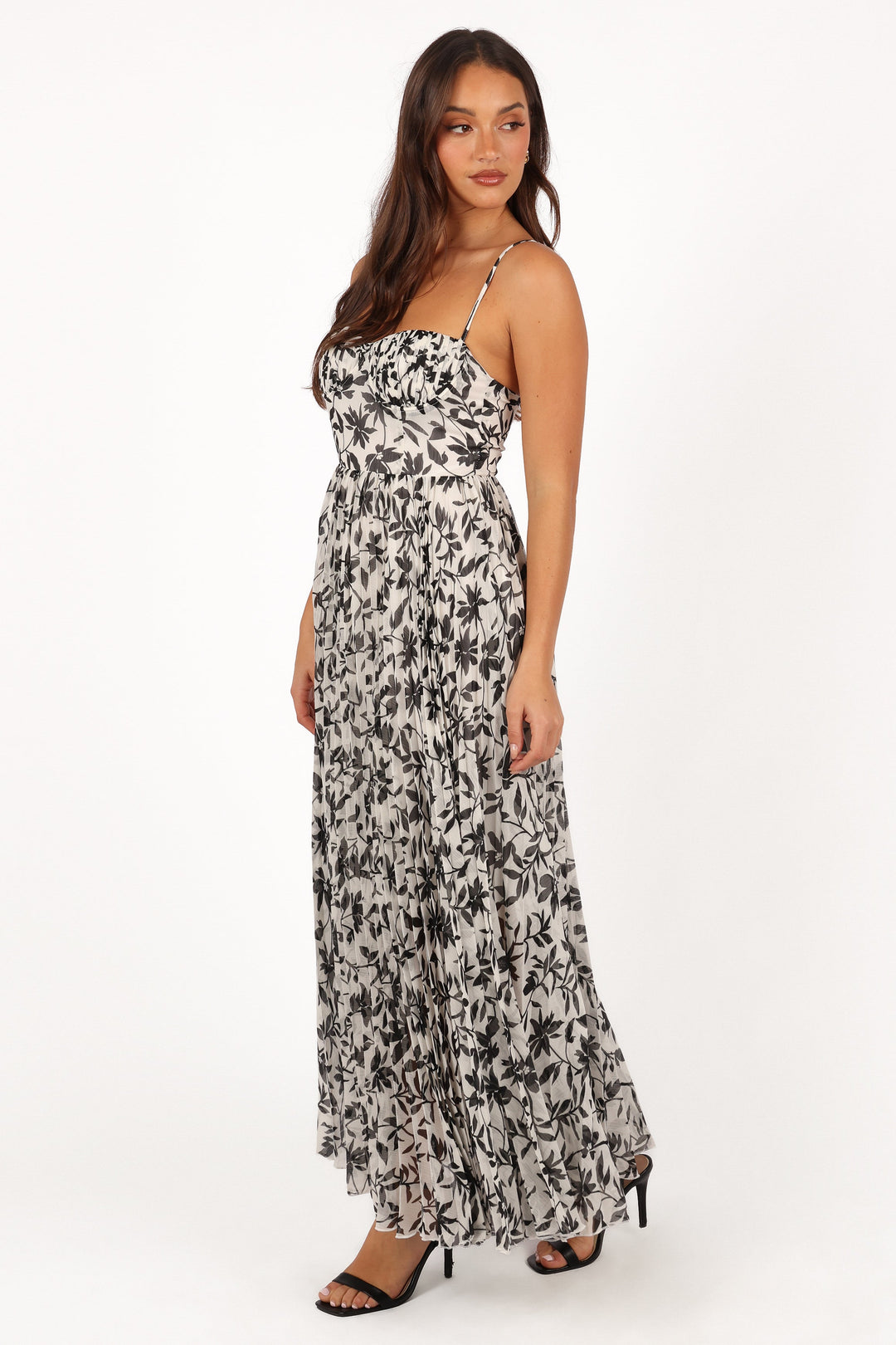 Women’s Pleated Floral Maxi Dress