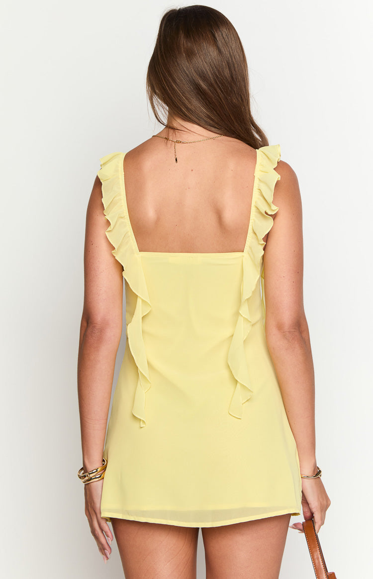 Women’s Ruffle Strap Sweetheart Mini Dress