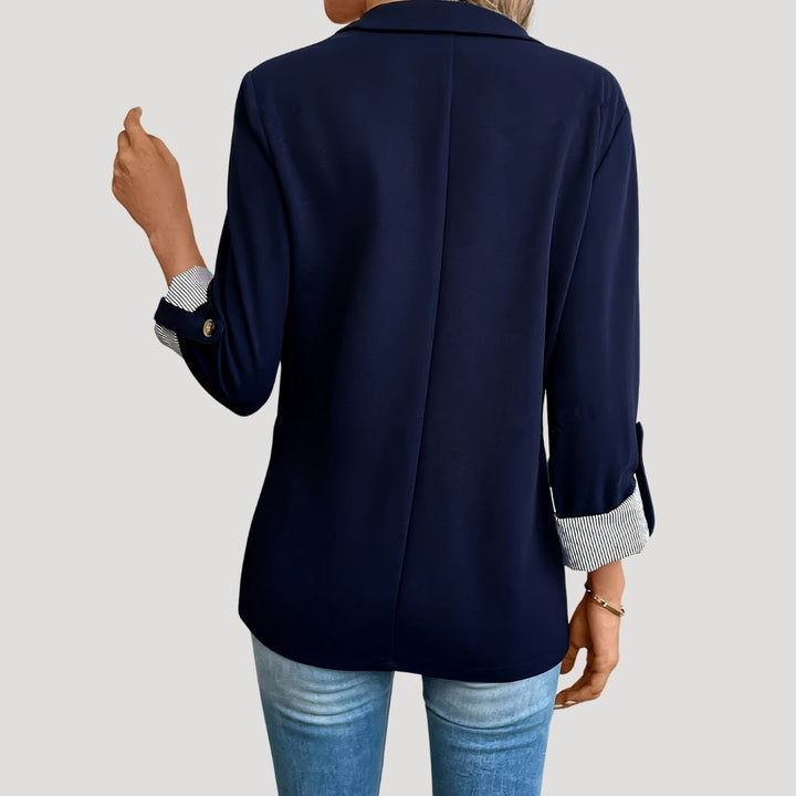Women’s Single-Button Long Sleeve Fitted Blazer