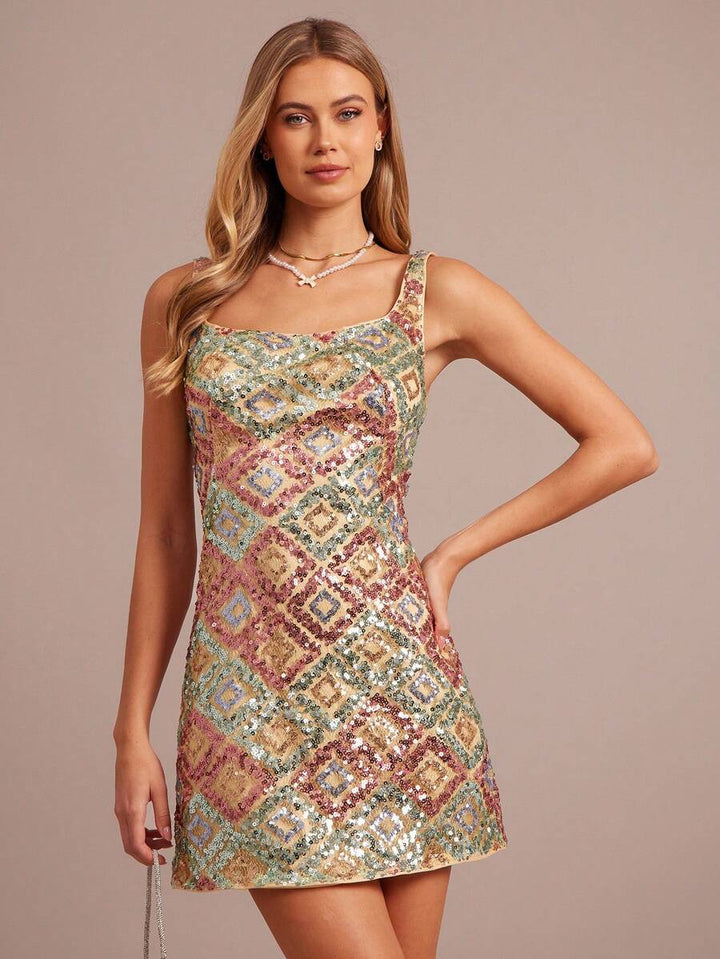 Women’s Sleeveless Sequin Mini Dress