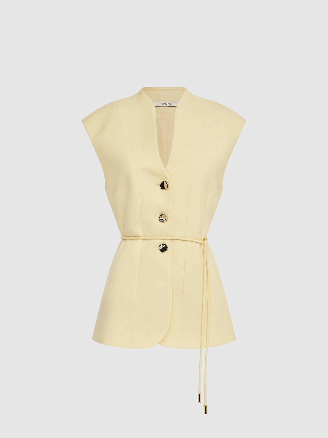 Women’s Sleeveless V-Neck Button-Front Vest Top