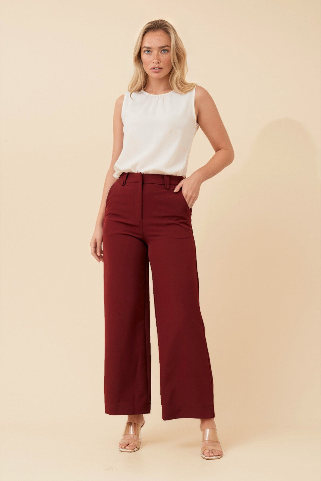 Women’s Solid Wide-Leg Pants