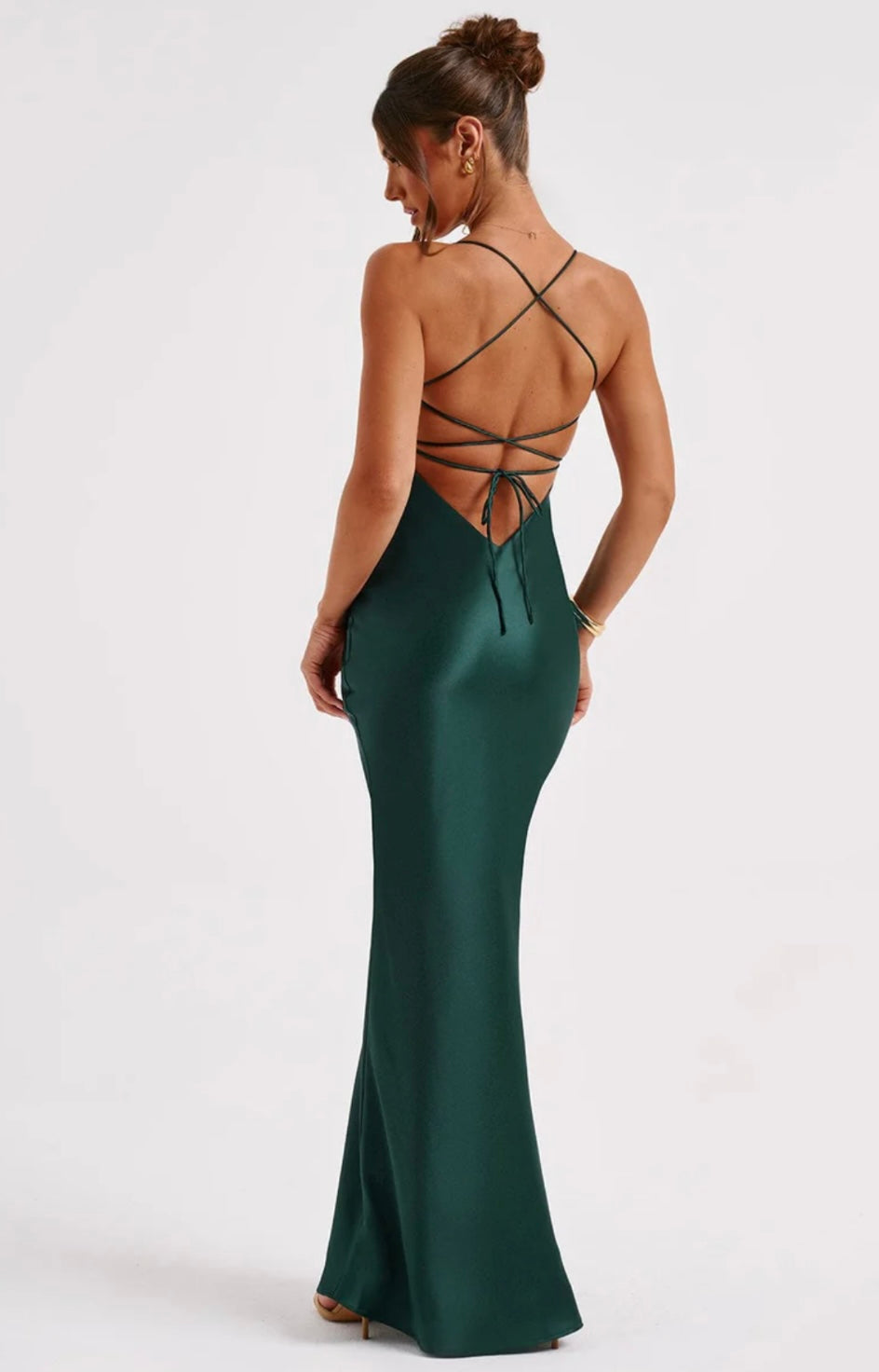 Women’s Spaghetti Strap Panel Maxi Dress