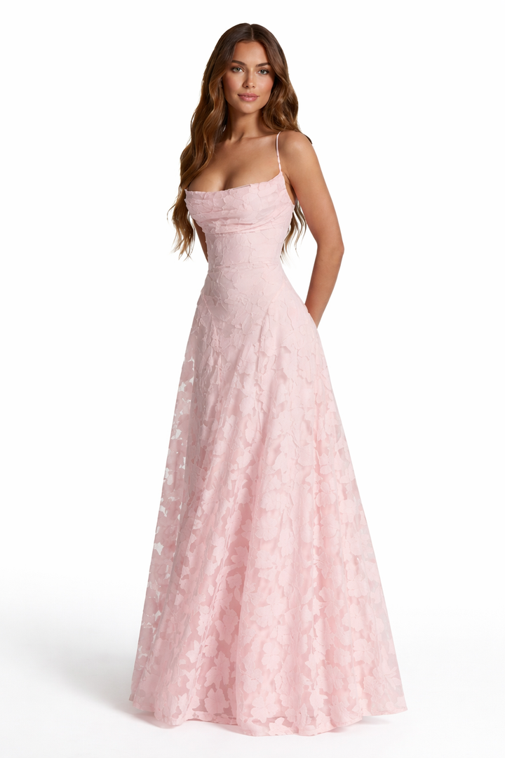 Women’s Spaghetti Strap Textured A-Line Maxi Dress