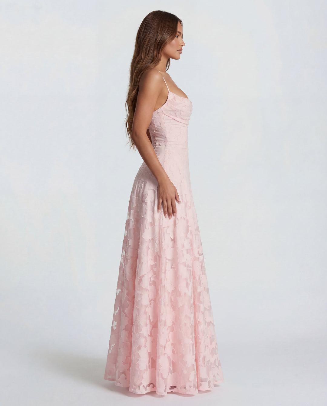 Women’s Spaghetti Strap Textured A-Line Maxi Dress