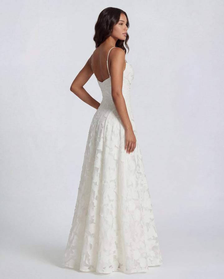 Women’s Spaghetti Strap Textured A-Line Maxi Dress