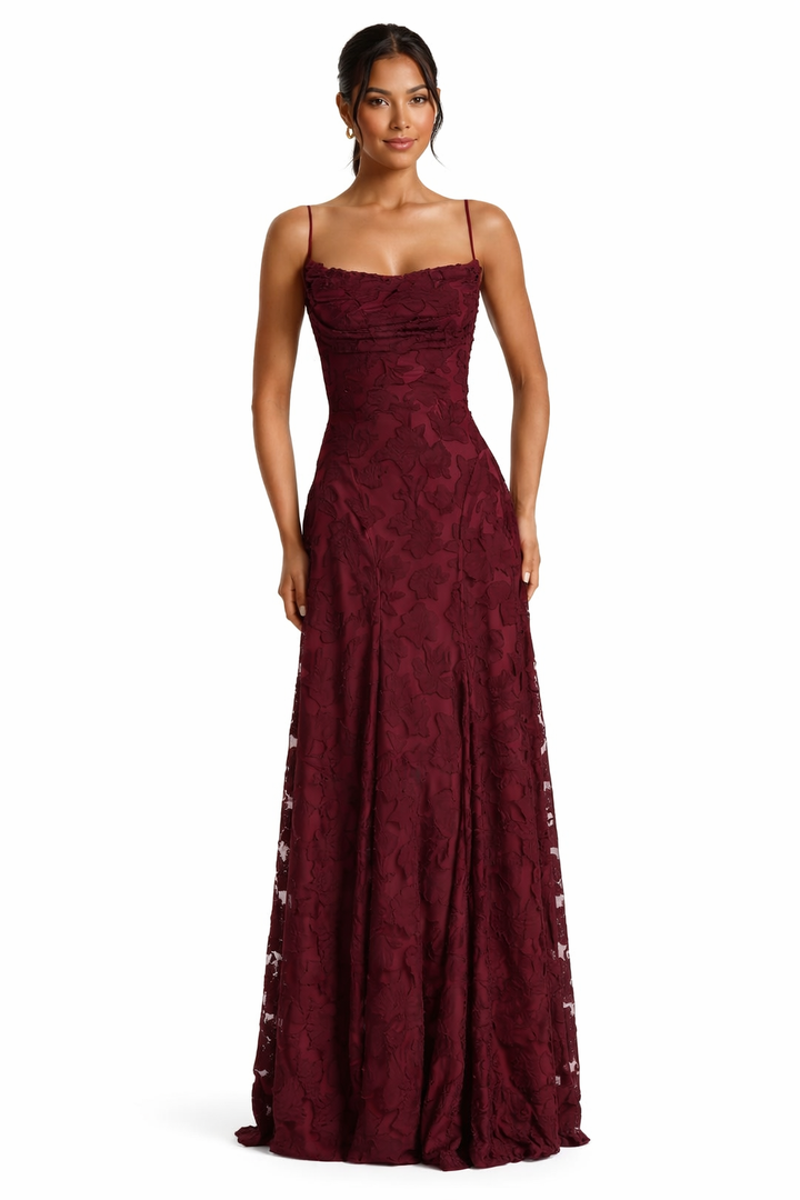 Women’s Spaghetti Strap Textured Maxi Dress