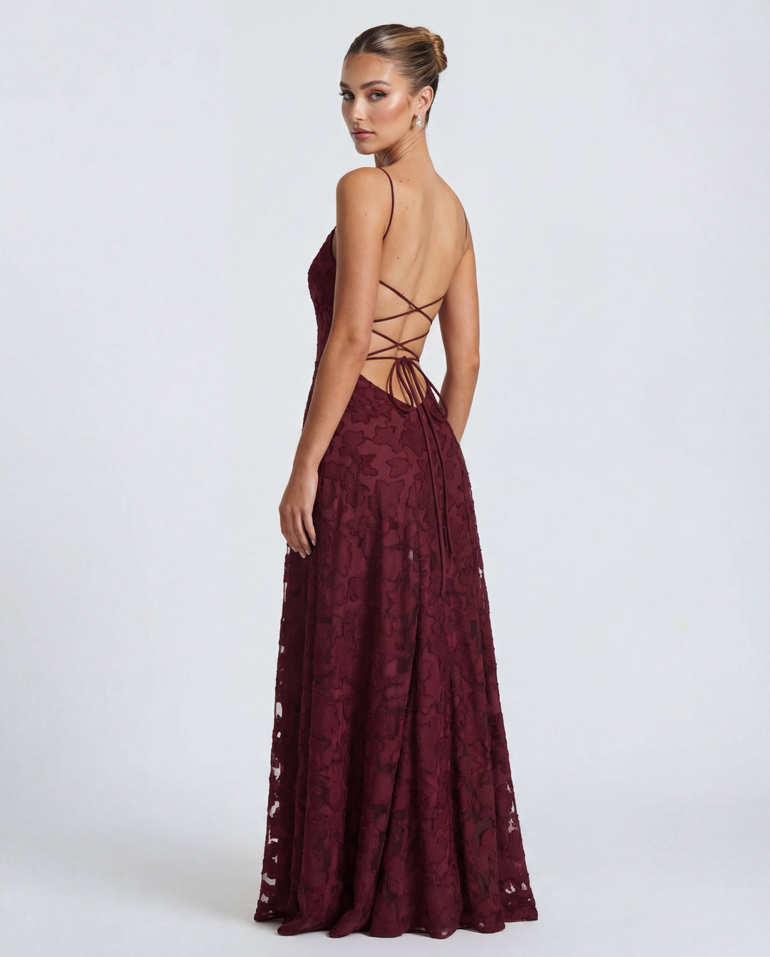 Women’s Spaghetti Strap Textured Maxi Dress