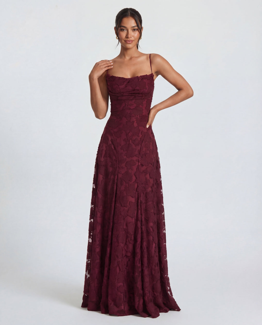 Women’s Spaghetti Strap Textured Maxi Dress