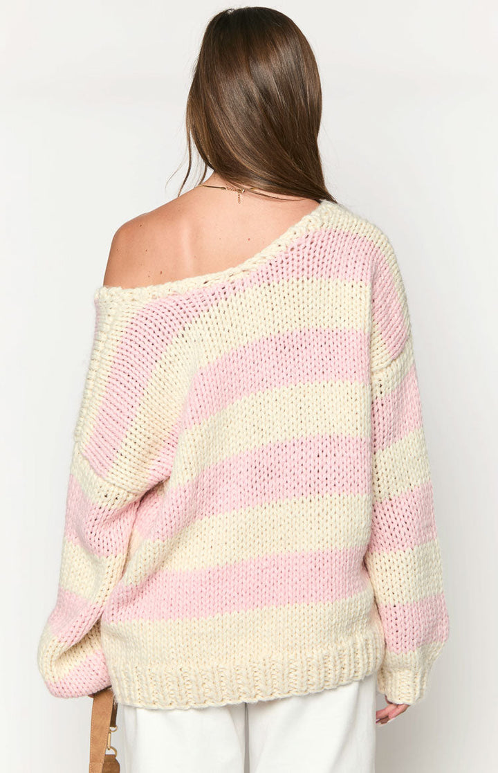 Women’s Striped Chunky Knit Sweater