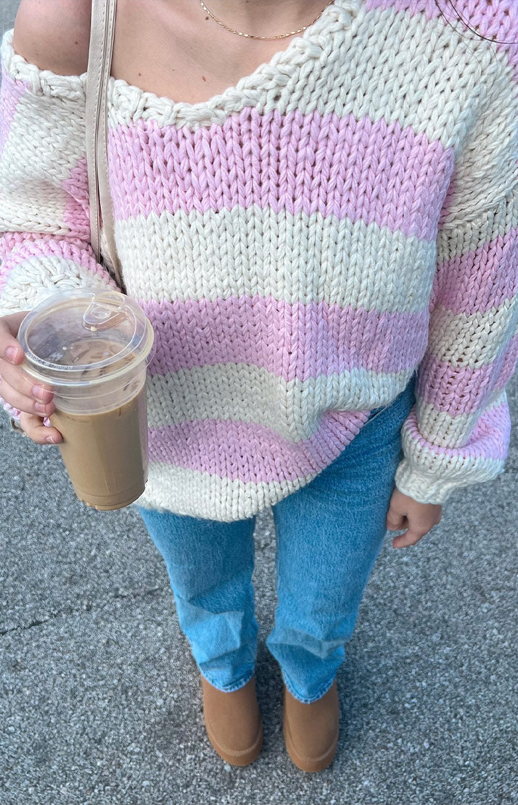 Women’s Striped Chunky Knit Sweater