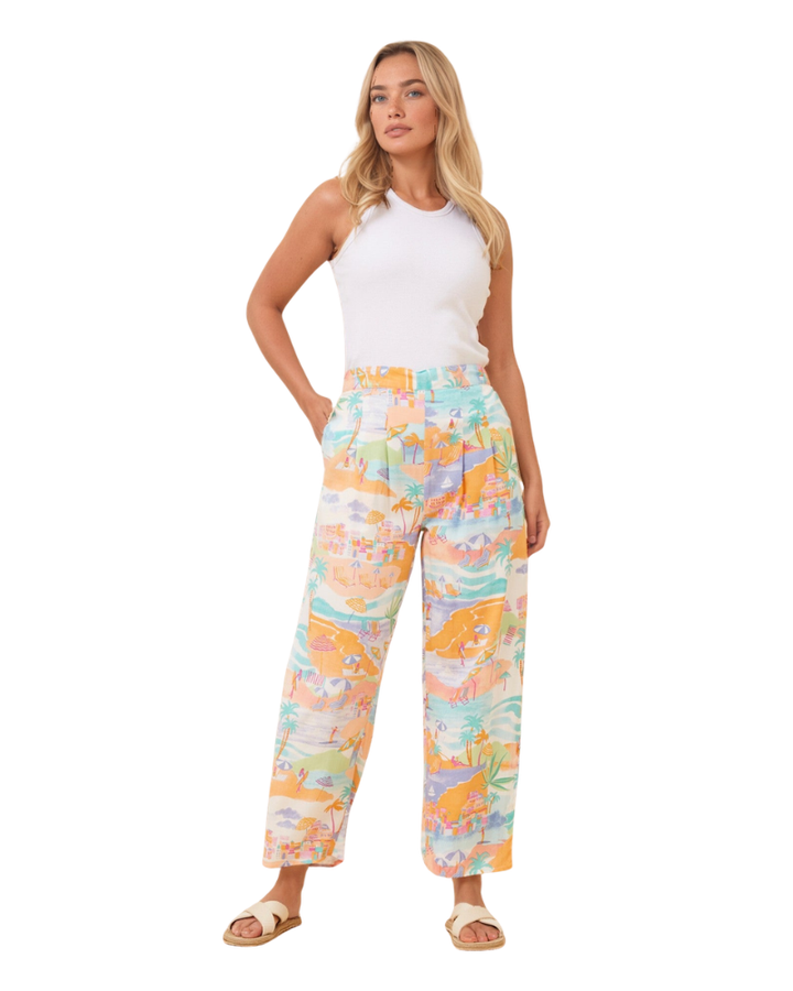 Women’s Wanderlust Print Wide Leg Pants