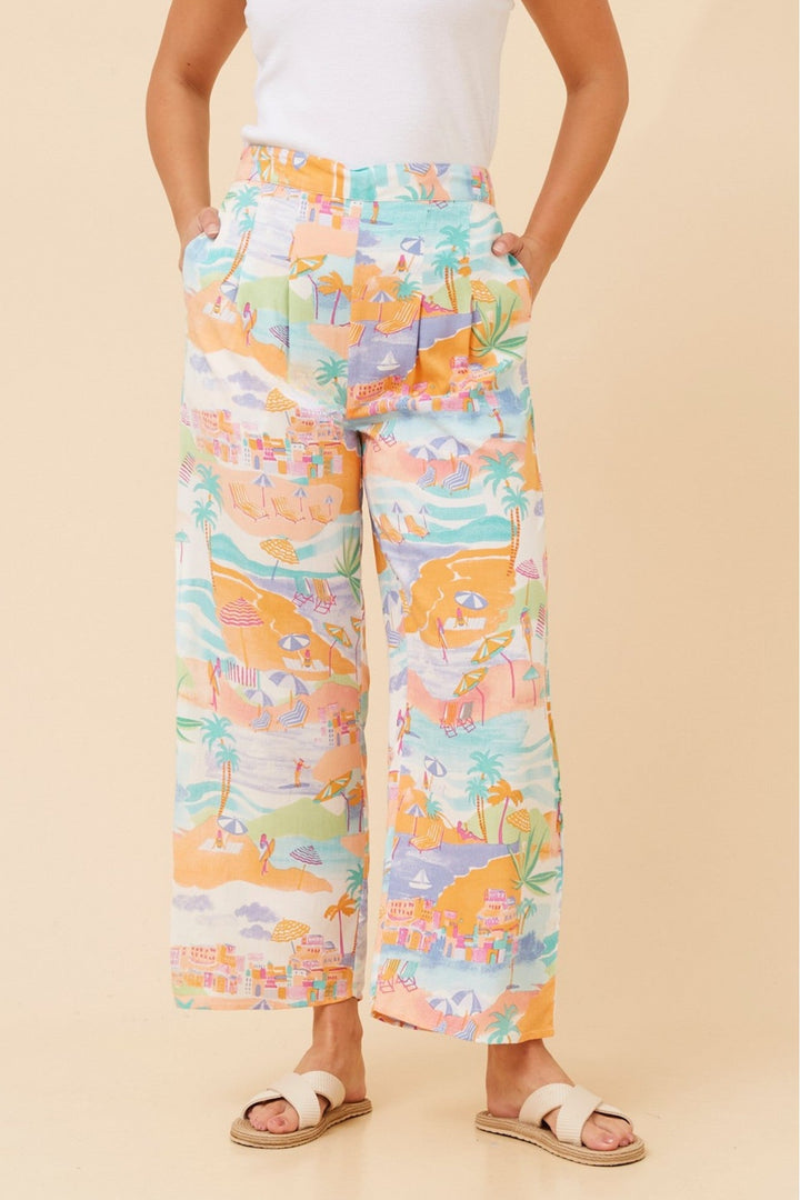 Women’s Wanderlust Print Wide Leg Pants